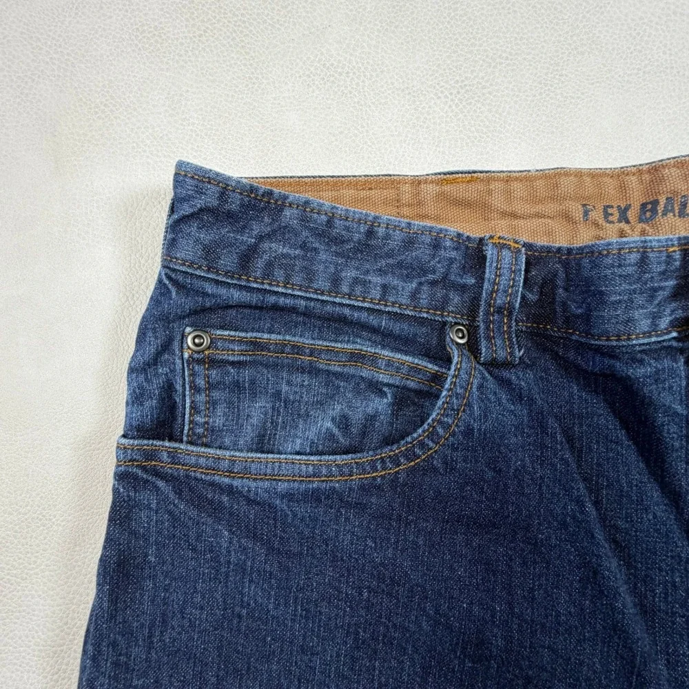 Duluth Trading Co Flex Ballroom Jeans Mens 36x32 Dark Wash Straight Leg Denim